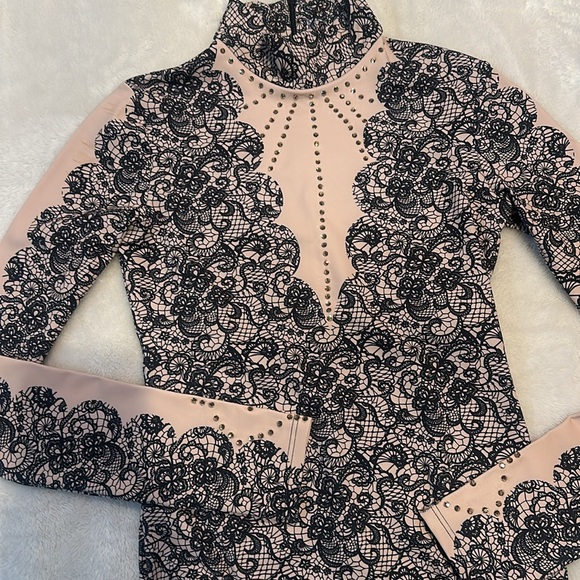 Hand Embellished Beautiful Dance Leotard Costume - Picture 2 of 7